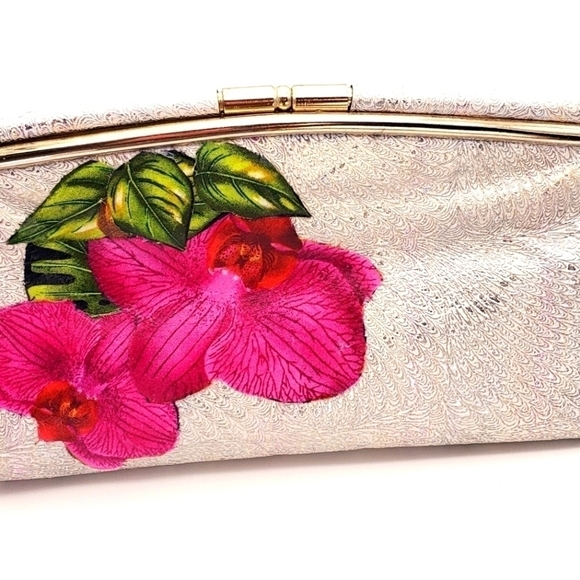 𝅺VINTAGE upcycled 80s clutch 🌸 - Picture 1 of 4